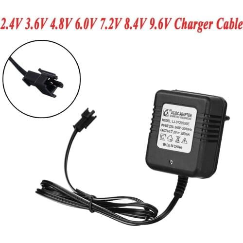 2.4V 3.6V 4.8V 6.0V 7.2V 8.4V 9.6V Charger for NiCd NiMH battery with SM2P SM Plug 7.2v 250maH charger For RC toys Car Boat Guns