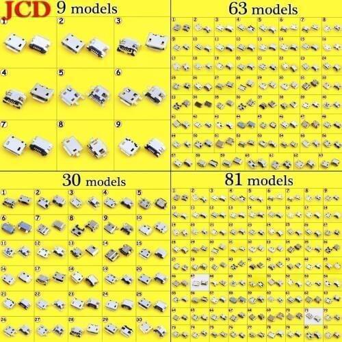 JCD Micro USB 5Pin jack tail,Mini Micro Usb Connector v8 port charging socket for Samsung / for Xiao / for sony / for ZTE ect