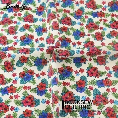 African Ankara Fabric Cotton Poplin Fabric Dye Red Floral Clothing Cutain Telas Patchwork Algodon Sewing Fabric For Dolls Tecido