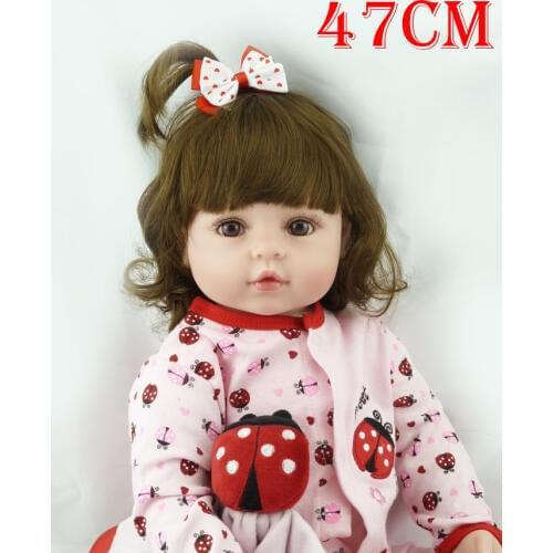 Bebe boneca Reborn Girl baby dolls 19"48cm silicone reborn baby doll real newborn Bebe alive surprise children gift toy dolls