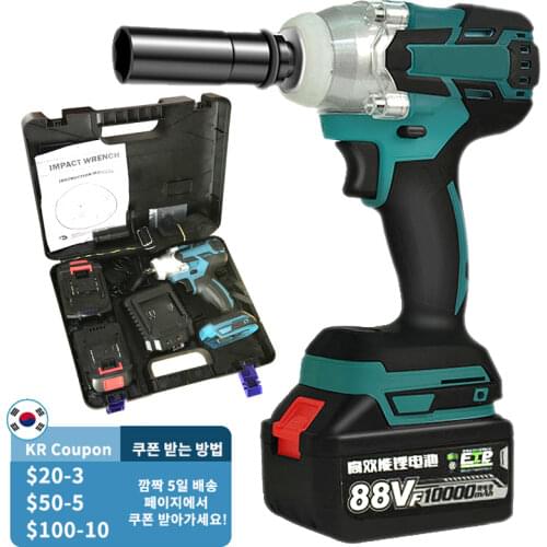 Brushless Electric Impact Wrench Wrench Socket Power Tools Lithium-Ion Battery 6000rpm 88VF Torque