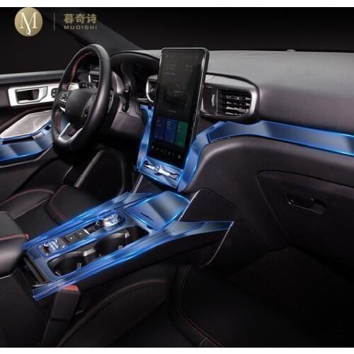 For Ford Explorer 2020-2021 Car Interior Center console Transparent TPU Protective film Anti-scratc Repair film Accessorie Refit