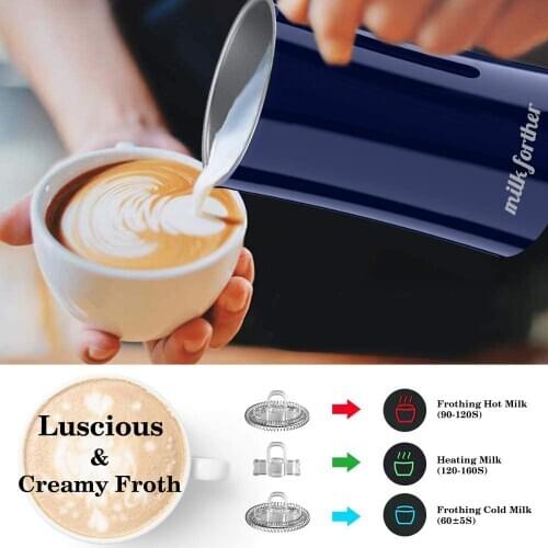Milk Frother Electric Steamer Foam Maker for Capuccino Latte Coffee Chocolate Automatic Hot Cold Silent Warmer Heater