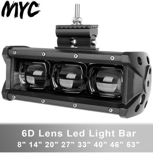 6D Lens Led Light Bar 4x4 Offroad For Car Niva 4WD Truck SUV Uaz ATV Boat Motorcycle Off road 12V 24V Work Driving Barra Lights