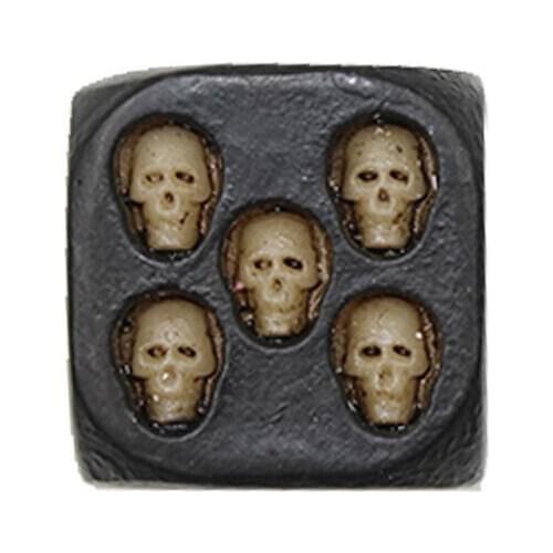 New resin 6-sided skull dice creative party bar entertainment leisure dice toy 5 packs in stock