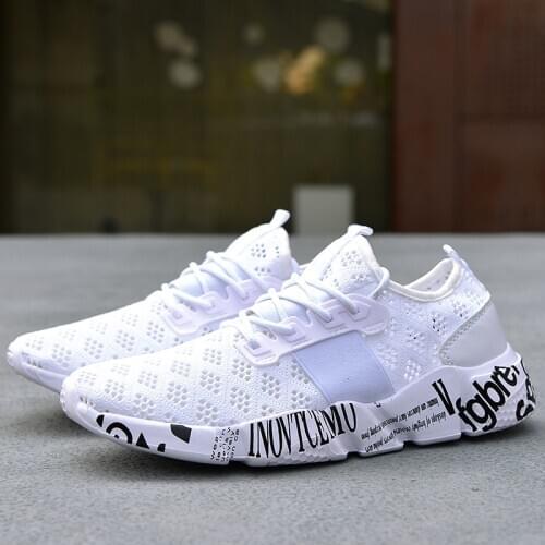 Men sneakers new light casual shoes comfortable red summer breathable mesh sports outdoor jogging flying knit cool shoes