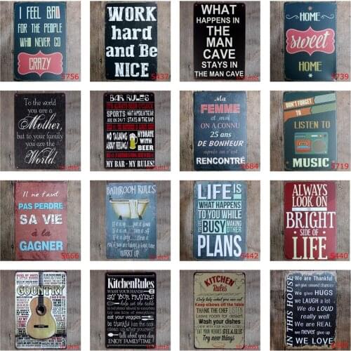 Metal Tin Signs Vintage Style of To The World You Are A Mother But To Your Family You Are The World Bar Home Personalized Decor