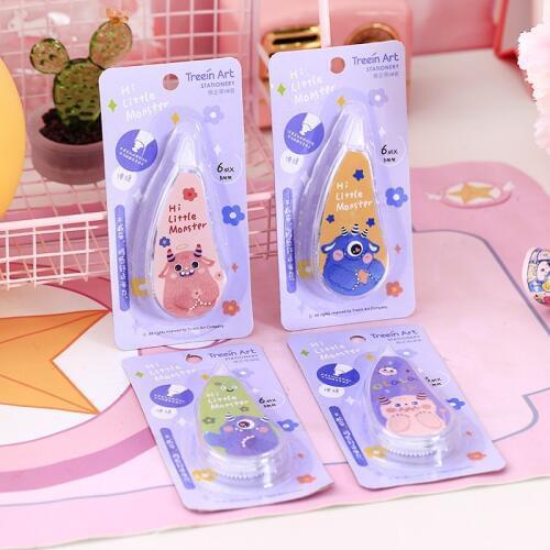 Cute Cartoon Little Monster White Out Correction Tape Corrector Gift Stationery Student Prize School Office Supply