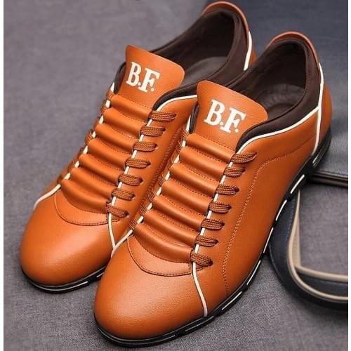 Men sneakers 2021 new solid lace-up men shoes PU leather casual shoesflat with comfortable mans footwear zapatos de hombre