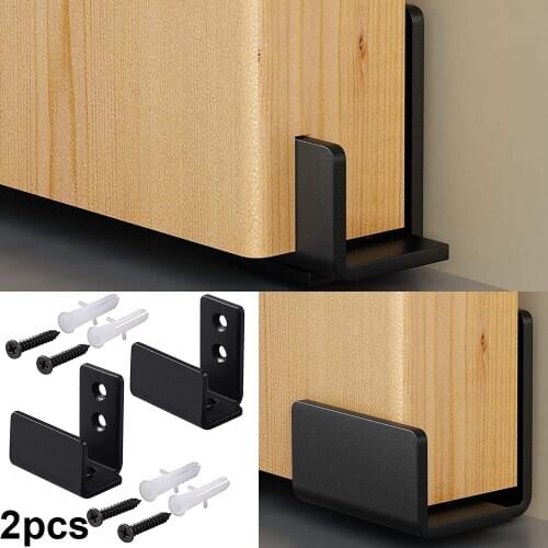 2pcs Carbon Steel Adjustable Sliding Floor Guide For Sliding Barn Door Hardware Accessory