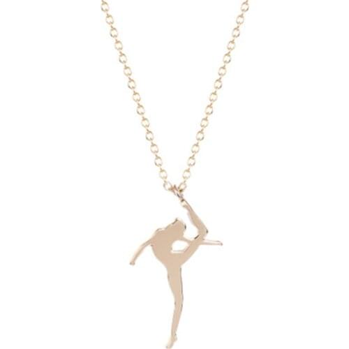 Pendant necklace Necklace female dancer Dance girl Personality fashion necklace Men and women jewelry