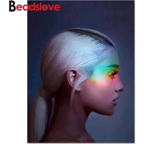 Full Square Drill Diamond Painting Girl Sexy Ariana Grande Poster Sweetener Diamond embroidery Mosaic Rhinestone Cross Stitch