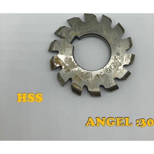 PA30 Involute gear milling cutter spline gear milling cutter pressure Angle 30 degrees m1m2m3m4m5m6m8m10