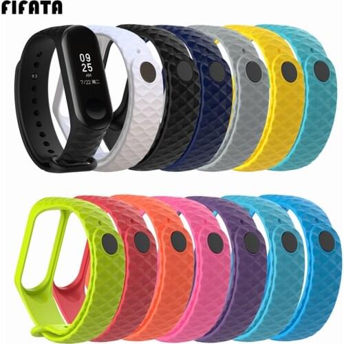 FIFATA Silicone Strap For Mi Band 4 Wristband Smart Bracelet Wrist Band Watchband For Xiaomi Mi Band 4 Accessories For Mi Band3