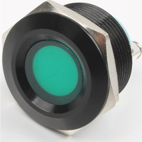 LED 22mm mental Oxidized black 3V 5V 6V 12V 24V 36V 110V 220V concave round Signal lamp screw foot white green red yellow blue