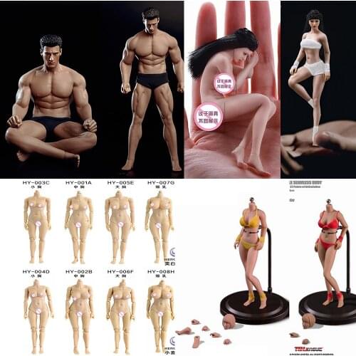 T03A T03B TM01A TM02A T01A T02A Suntan/Pale Skin 1/12 Scale Sexy Seamless Super Flexible Male/Female Body Action Figure