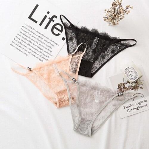 Women Hot Sale High Quality Women Plus Size Sexy Lace Hollow Bowknot Low Waist Briefs Panties Underwear For Dropshipping