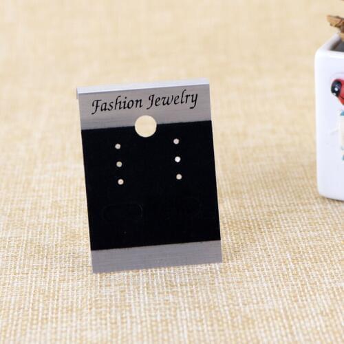 The Sole Custom Earring Packaging Card ! 500pcs Silver PVC+Velvet Earrings Card Display Packaging Tag/Label Jewelry Card
