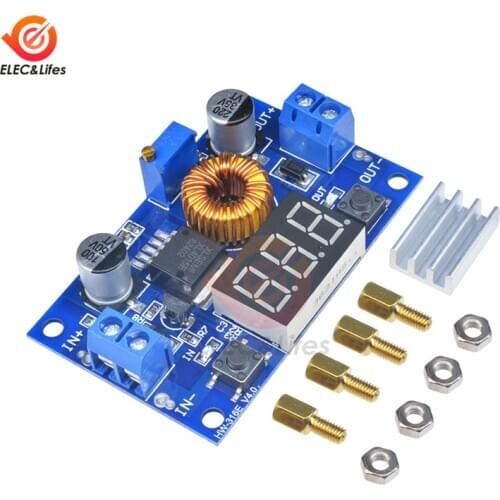 XL4015 DC DC Adjustable Step Down Module Voltage Regulator 75W 5A LED Power Supply Module 4.0-38V to 1.25V-36V Buck Module