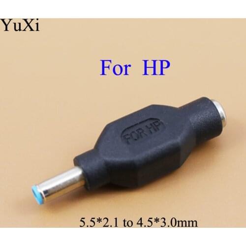 YuXi new model For HP 4.5*3.0mm Portable DC tips power charger female 5.5*2.1/5.5x2.1mm with chip inside could charge battery
