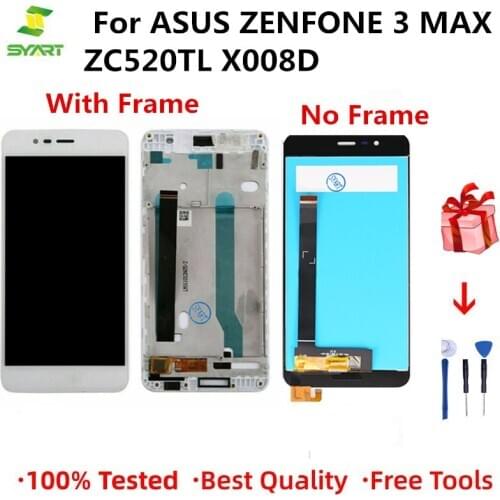 LCD Screen For ASUS ZENFONE 3 MAX ZC520TL X008D LCD ECRAN TACTILE DISPLAY BLANC + FRAME With Frame LCD Assembly