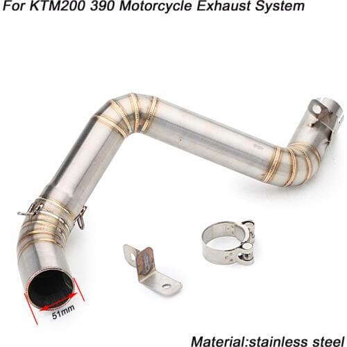 2012 2013 2014 2015 2016 Motorcycle Link Pipe Exhaust System Stainless Steel Silp on for KTM DUKE 200 390