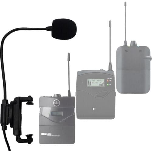 4/4 violin fiddle condenser microphone instrument mic for shure akg sennheiser bodypack pocket transmitter wireless system