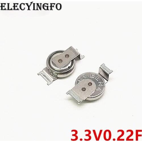 5Pcs/50Pcs 0.22F 3.3V0.22F ELNA DSK series 6.8x2.1mm DSK-3R3H224-HL 3.3V0.22F DSK-621 Farad Capacitor Coin Cell Capacitor