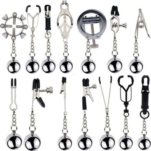 BDSM Nipple Clamps Adult Novelty Sex Product Metal Breast Clip Female Breast clitoris Clip Massage Sex Toys For Couples Sex Shop