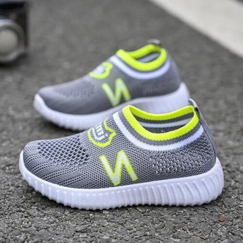 Baby Sport Shoes Kinitted Non-Slip First Walker Floor Foot Short Sock 4Colors 6Size 22-27 1-4Years B37 P15