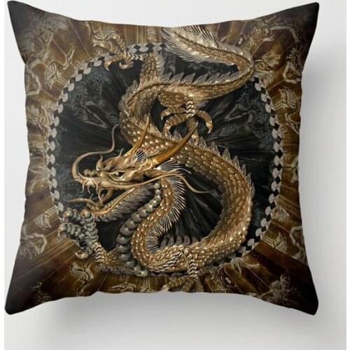 Dragon Pentagram Cushion Cover Decorative Pillow Cover Case Seat Car Home Decor Throw Pillowcase Decoration