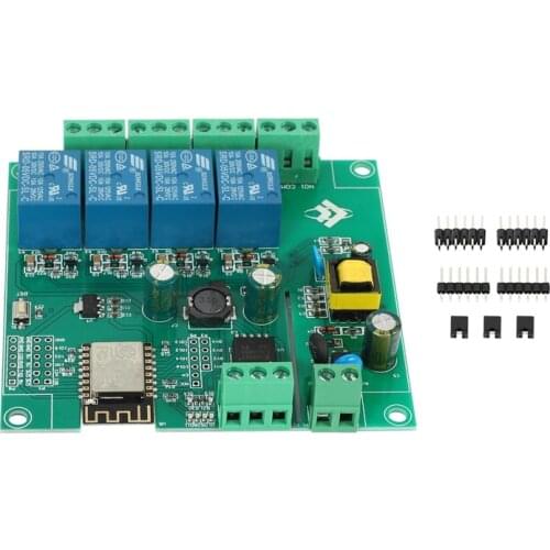 ESP8266 Wireless WIFI 4 Channel Relay Module ESP-12F Wifi Development Board for Arduino AC/DC 5V/8-80V Power Supply