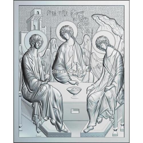 Day of the Holy Trinity_Pentecost 3D model relief figure STL format Religion 3d model relief for cnc in STL file format