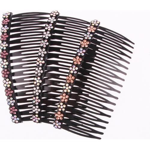 1Pcs Rhinestone 24 Teeth Hair Comb Clip Clamp for Lady Girls Hair Combs Hair Brush Accessories Hair Styling Tool