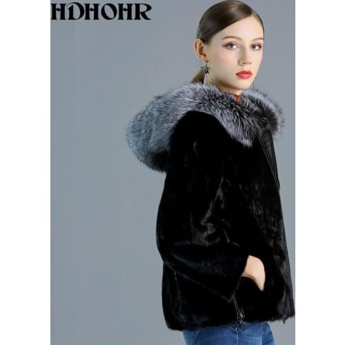 HDHOHR Fur Coats With A Hood