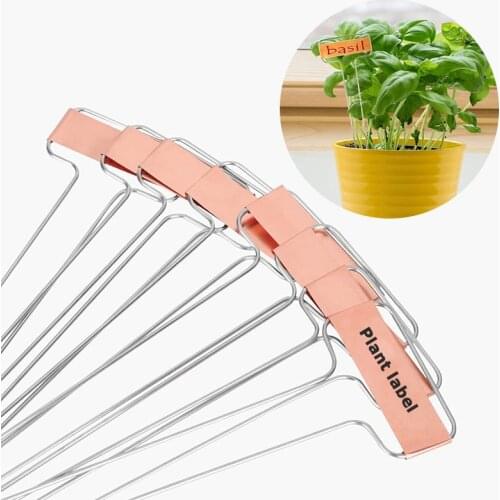 Copper Plate Metal Plant Labels Garden Stake Tags Reusable Planting Gardening Markers 3/5/10pcs