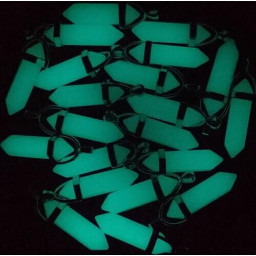 Fashion 12pcs/lot charm Glow in the Dark Luminous stone Pendants & necklaces for Jewelry making Free shipping Wholesale