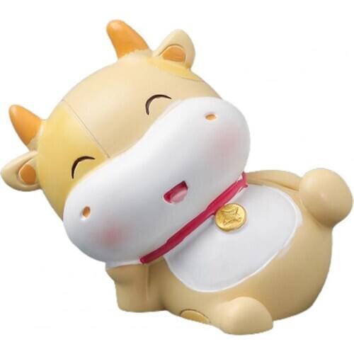 Cartoon Simulation Cattle Design Display Model Desktop Decoration Ornament Doll