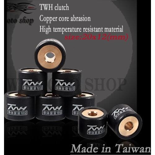 TWH performance racing variator roller set 20x12mm for Scooter BWS125 Cygnus Majesty Maxster X-City X-Max ZY 125 Velvet 150