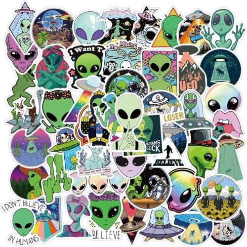 10/50PCS Alien E.T UFO Stickers Aesthetic Cartoon Anime Graffiti Pegatinas Suitcase Suitcase Waterproof Naklejki
