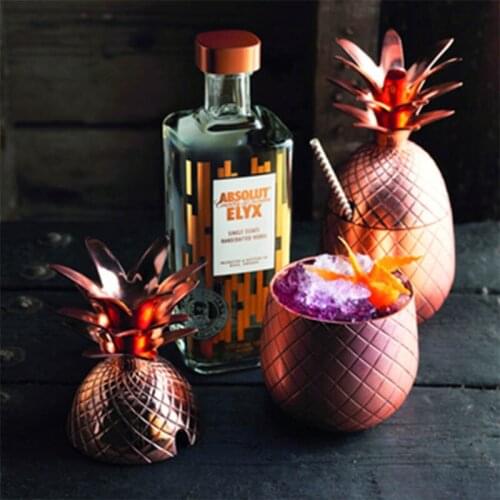 Creative Design Interesting Pineapple Wine Glass Cocktail Wine Glass Party Night Bar KTV Night Show Fruit Stainless Steel Cup