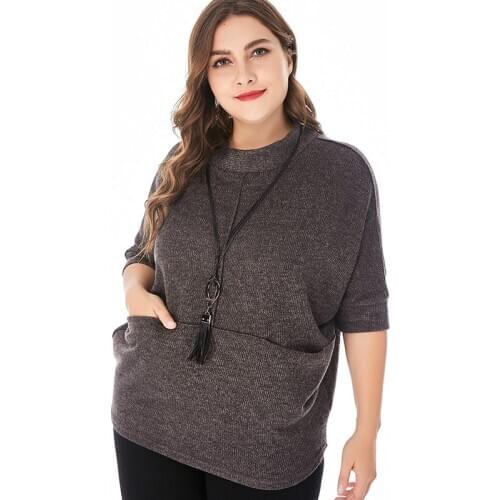2020 Fall Plus Size women clothing Long sleeve turtleneck Knitted Loose sweater fashion ladies Vintage elegant tops