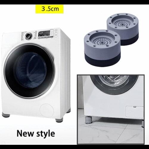 4pcs Washing Machine Mat Feet Durable Rubber Stackable Leg Stands for Washer Dryer Shock Absorbers Anti-Vibration Anti-Slip Pad