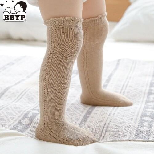 Girl Mesh Cotton Knee High Long Soft Kids Socks Baby Girls Socks New Toddlers Cotton 0-7 Years Newborn Casual Socks