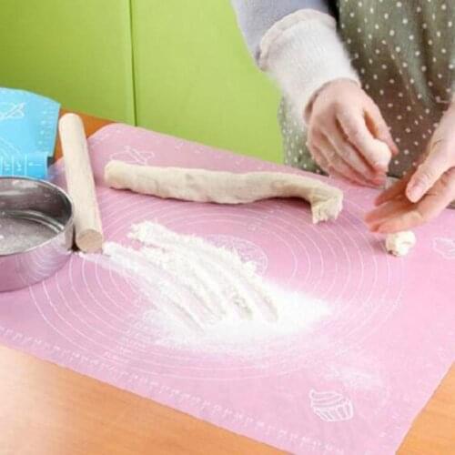 Silicone Square Baking Mats Liners Rolling Cutting Pad Pastry Cake Slicing Chopping Board Rolling Pins Flour Mixing Cushion