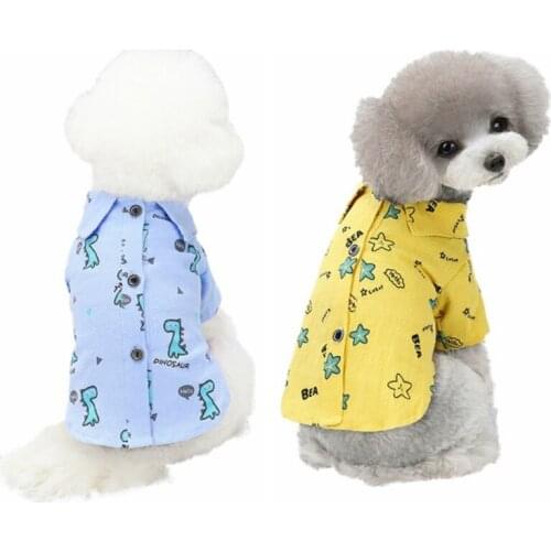 Pet Dog T-shirt Summer Thin Dog Clothes Star Print Puppy Skirt Clothing Princess Pet Vest For Poodle Teddy Chihuahua S-XXL