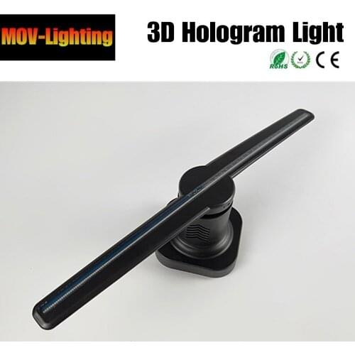 LED Holographic Lamp Player 3D Dispaly Fan Unique Hologram Projector Light