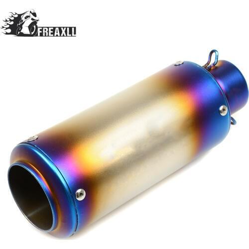 Universal 36-51MM 61MM Motorcycle Exhaust Pipe With Muffler Moto Bike Pot Escape For suzuki gsr 600 yamaha benelli trk502