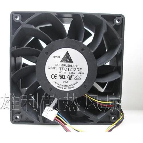 Delta TFC1212DE DC 12V 3.9A 12cm 120*120*38mm 4-line Violent Large Cooling Fan