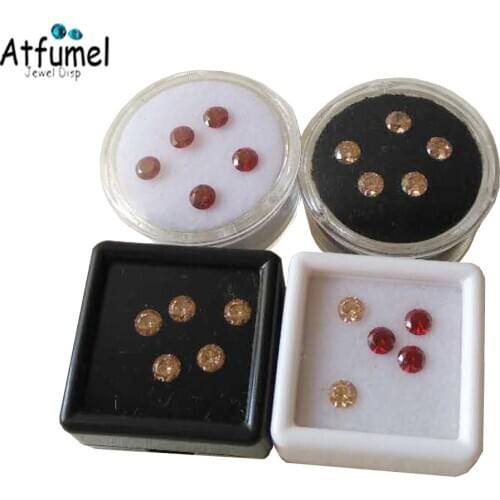 Diamond Jewelry Display Box Loose Diamond Jewelry Organizer Case Gem Earring Storage Container Stone Christmas Gift Box 20Pcs